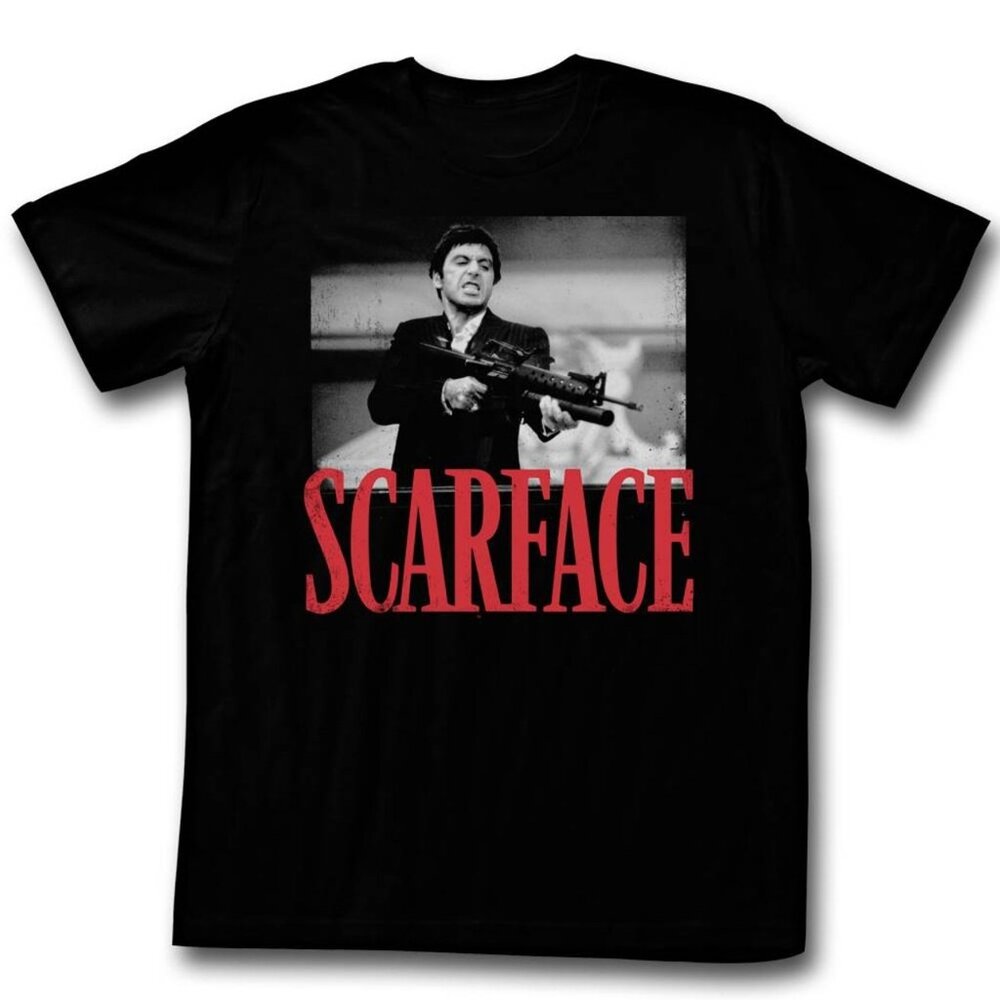 Scarface Shootah Shirt Retro Movie Graphic Tee Gangster Film Vintage Fan Unisex